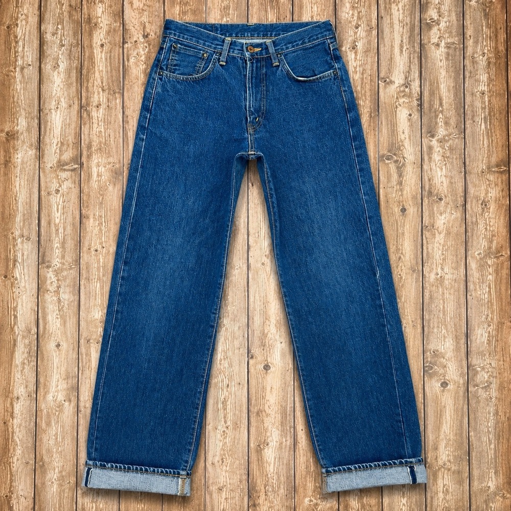 Edwin 505X Selvedge Jeans Mens 30x34 Blue Straight Leg Made in Japan Denim